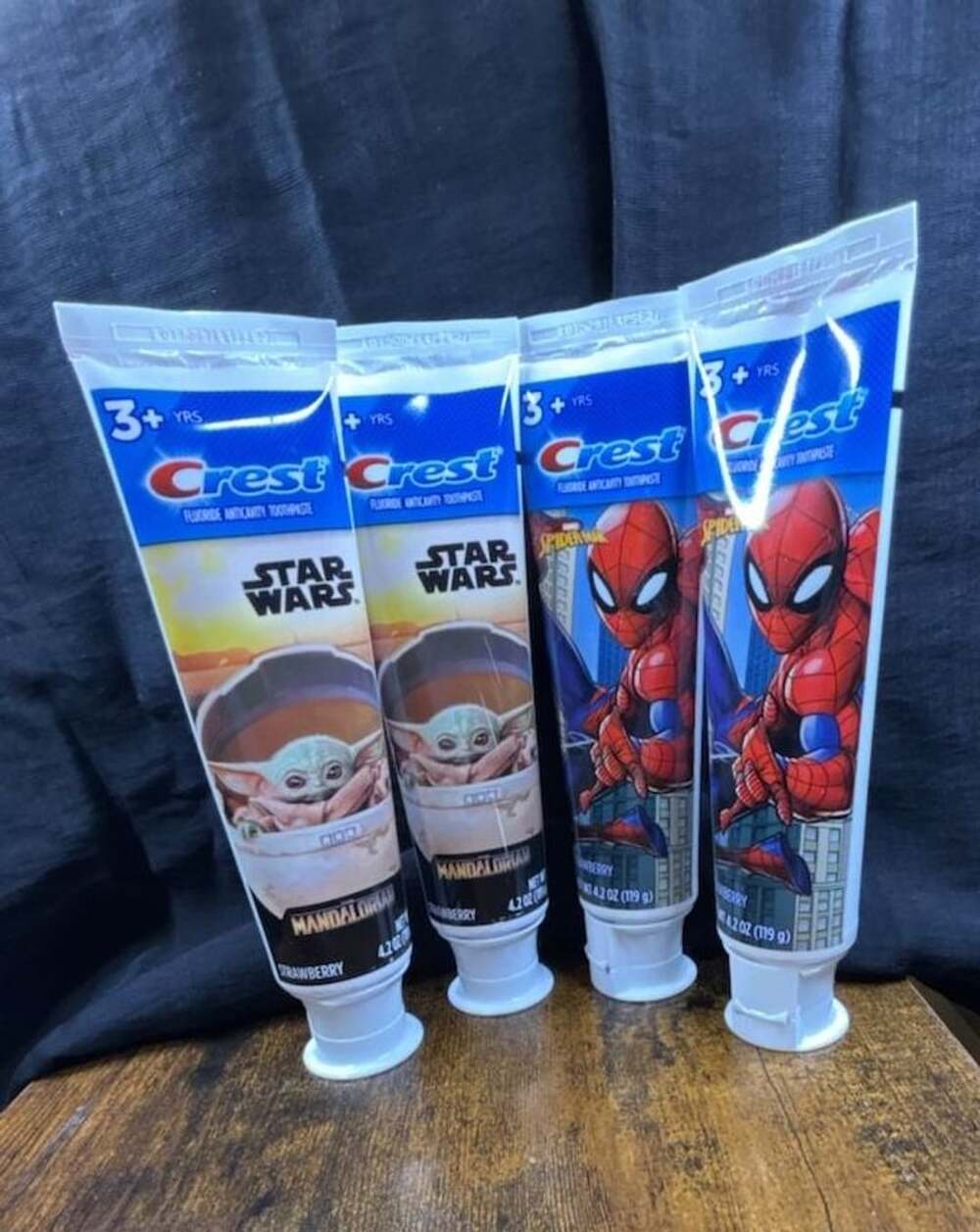 Crest Kids Fluoride Anticavity Toothpaste Star Wars Mandalorian & Spider-Man 4-P
